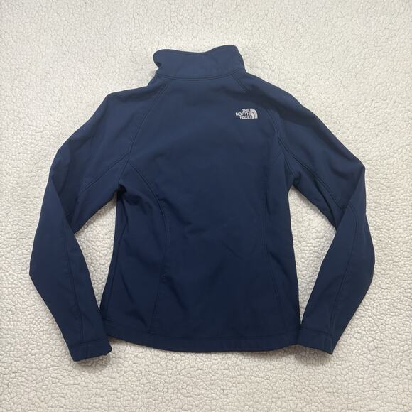 North Face Apex Bionic Jacket Womens Small Navy Softshell Full Zip Fleece Lined - Picture 4 of 7
